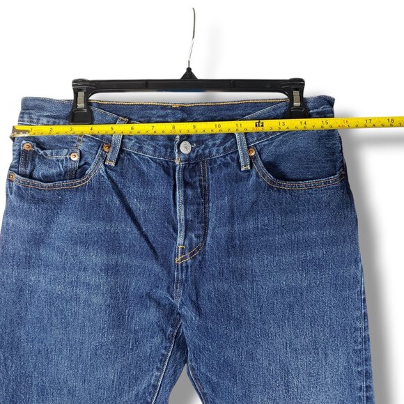 Levi's 501 CT High Rise Tapered Jeans Button Fly 32x26 Medium Wash 90s Mom Fit - Picture 5 of 7